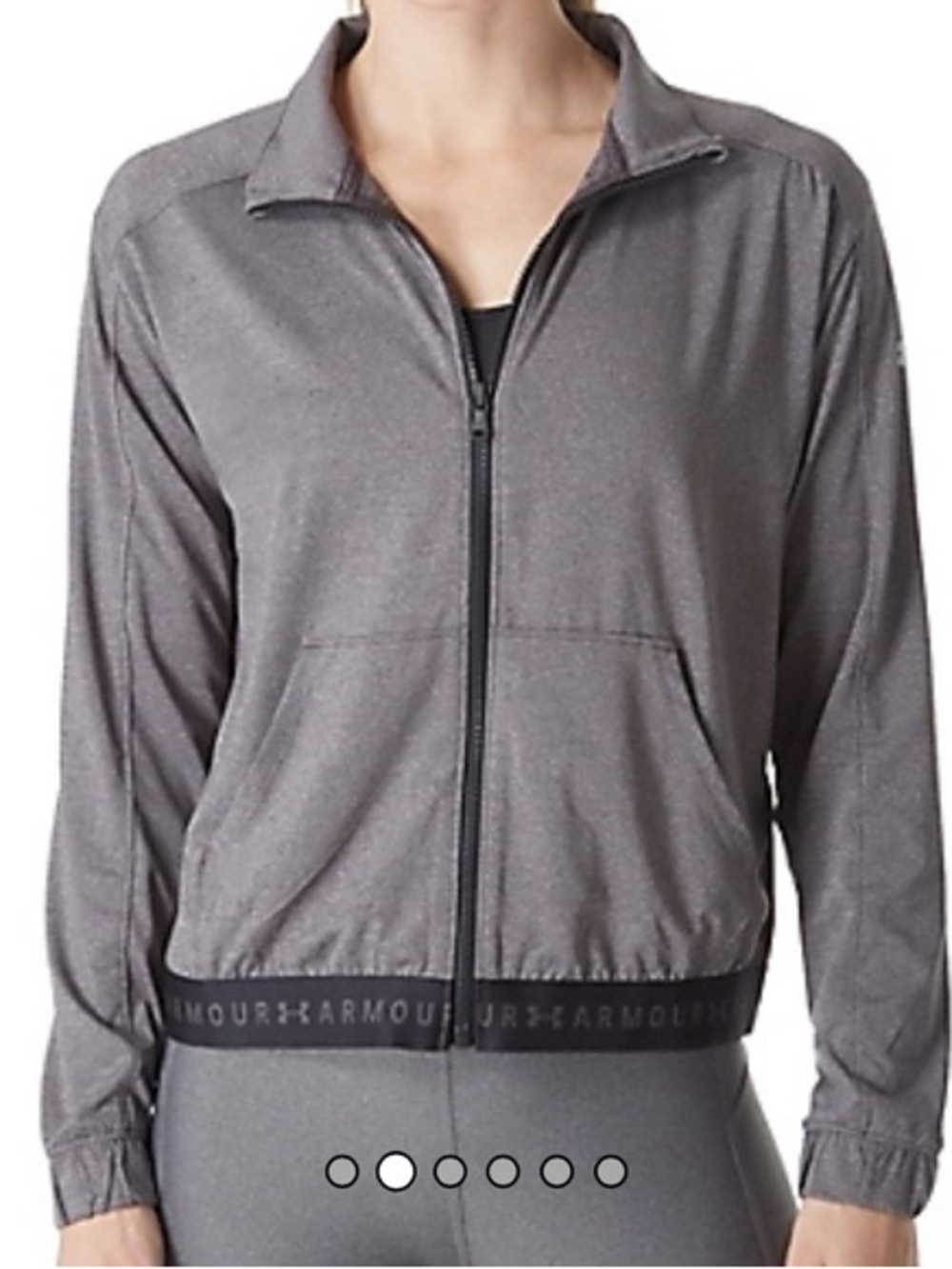 Under Armour HeatGear Gray Full Zip Jacket Breathable Size M